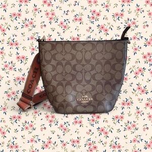 Coach Signature Brown Crossbody Bag